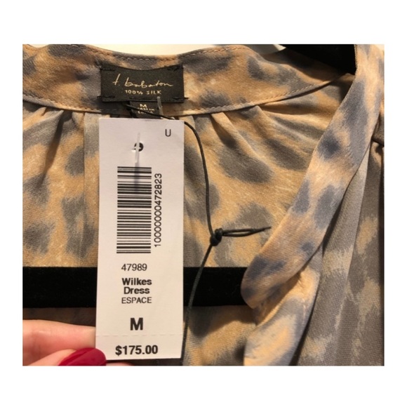 BABATON Aritzia Wilkes Leopard Print 100% Silk Dress - Picture 11 of 11